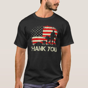 Amerikaanse vlag Shirten Dank jullie veteranen T-shirt