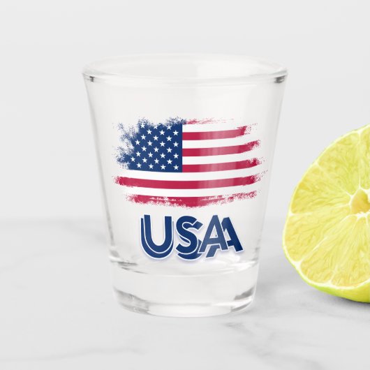 Amerikaanse vlag shot glas (Voorkant)