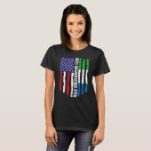 Amerikaanse vlag Sierra Leone vlag Beste grootvade T-shirt (Voorkant volledig)