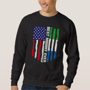 Amerikaanse vlag Sierra Leone vlag Beste mammie oo Trui