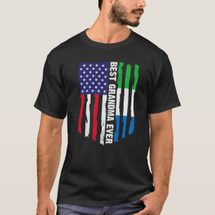 Amerikaanse vlag Sierra Leone vlag Beste oma ooit T-shirt