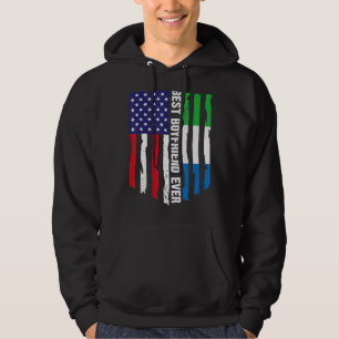 Amerikaanse vlag Sierra Leone vlag Beste vriend Ev Hoodie