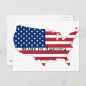 Amerikaanse vlag Silhouette Briefkaart (Voorkant / Achterkant)