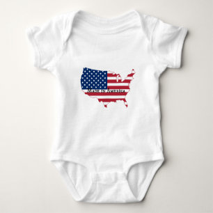 Amerikaanse vlag Silhouette Romper