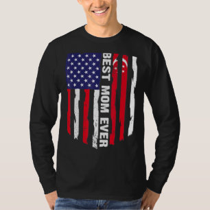 Amerikaanse vlag & Singapore vlag Beste mama ooit  T-shirt