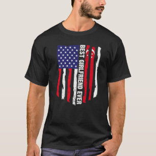 Amerikaanse vlag & Singapore vlag Beste Vriendin E T-shirt