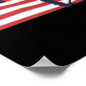 Amerikaanse vlag Skateboard Poster (Hoek)