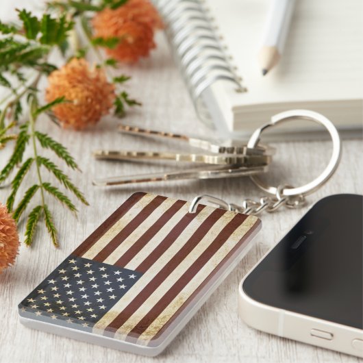  Amerikaanse vlag Sleutelhanger (Voorkant Rechts)