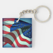 Amerikaanse vlag Sleutelhanger (Achterkant)