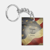 Amerikaanse vlag sleutelhanger (Voorkant Links)