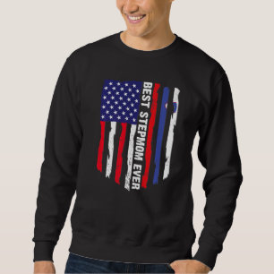 Amerikaanse vlag & Slovenië vlag beste stiefmoeder Trui