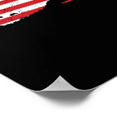 Amerikaanse vlag sneeuwsneeuwwinter VS Poster (Hoek)