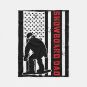 Amerikaanse vlag Snowboarden vader snowboarder pap Fleece Deken (Voorkant)