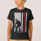 Amerikaanse vlag Snowboarden vader snowboarder pap T-shirt (Voorkant)