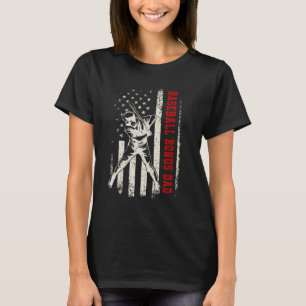Amerikaanse vlag softbal honkbal bonus vader grapp t-shirt