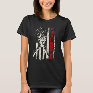 Amerikaanse vlag softbal honkbal bonus vader grapp t-shirt