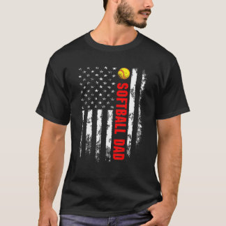 Amerikaanse vlag Softball Pap Achterkant Essential T-shirt