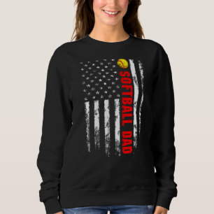 Amerikaanse vlag Softball Pap Achterkant Essential Trui