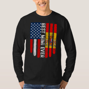 Amerikaanse vlag & Spanje vlag beste Mimi ooit fam T-shirt