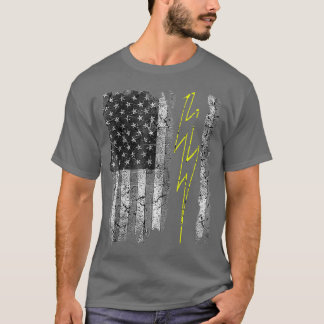  Amerikaanse vlag Sparky Electrician Electrician T-shirt