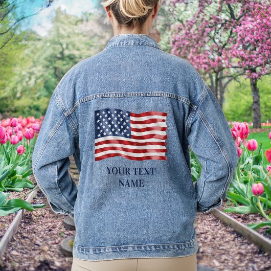 Amerikaanse vlag Speciaal patriottische strips Denim Jacket