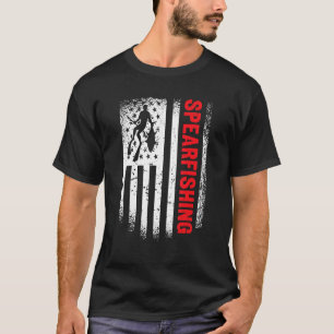 Amerikaanse Vlag Speervissen Spear Visser T-shirt