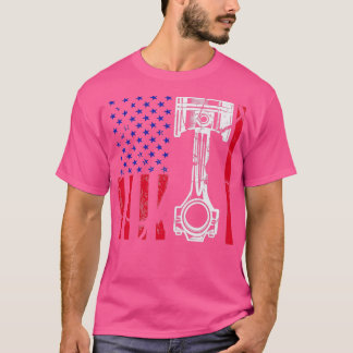 Amerikaanse vlag Spierkraan Vintage Patriottisch T-shirt