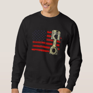 Amerikaanse vlag Spierkraan Vintage Patriottisch Trui