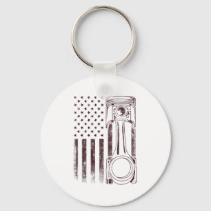 Amerikaanse vlag Spierspier Mech Sleutelhanger