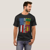 Amerikaanse vlag & Sri Lanka vlag beste stiefmoede T-shirt (Voorkant volledig)