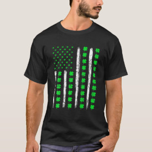 Amerikaanse vlag St. Patricks Day Retro Irish T-shirt