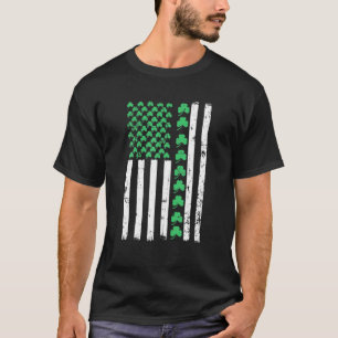 Amerikaanse vlag St Patricks Day T Irish Luck T-shirt