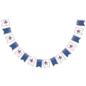 Amerikaanse vlag, Star, Blue & White Star Bunting Vlaggetjes (Alle)