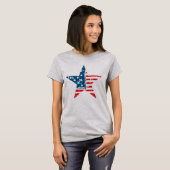 Amerikaanse vlag Star Grunge  Tshirt (Voorkant volledig)