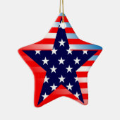 Amerikaanse vlag Star Keramisch Ornament (Rechts)