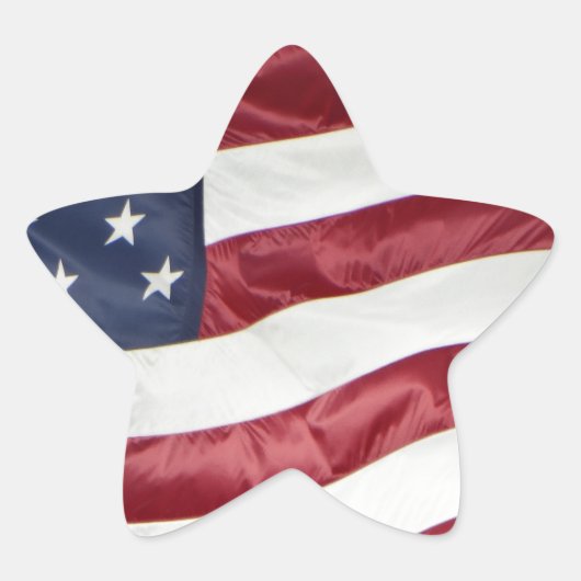 Amerikaanse vlag, Star Spangled Banner rood wit bl Ster Sticker (Voorkant)