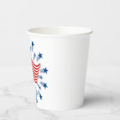 Amerikaanse vlag Starburst Vuurwerk 4 juli Papieren Bekers (Links)