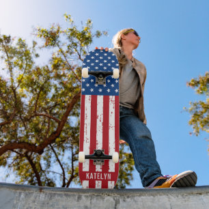 Amerikaanse vlag Stars Stripes Kinder gepersonalis Skateboard