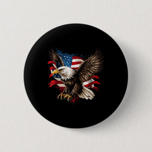 Amerikaanse Vlag Stekelstaart Amerikaanse Patriott Ronde Button 5,7 Cm