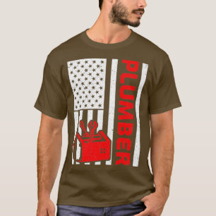 Amerikaanse vlag-stekker voor pruimen T-shirt