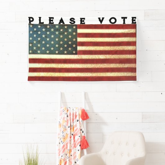 Amerikaanse vlag stemming spandoek (Insitu)