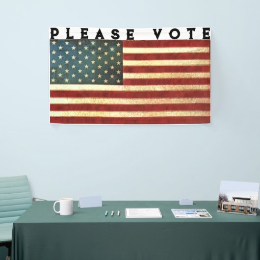 Amerikaanse vlag stemming spandoek (Beurs)