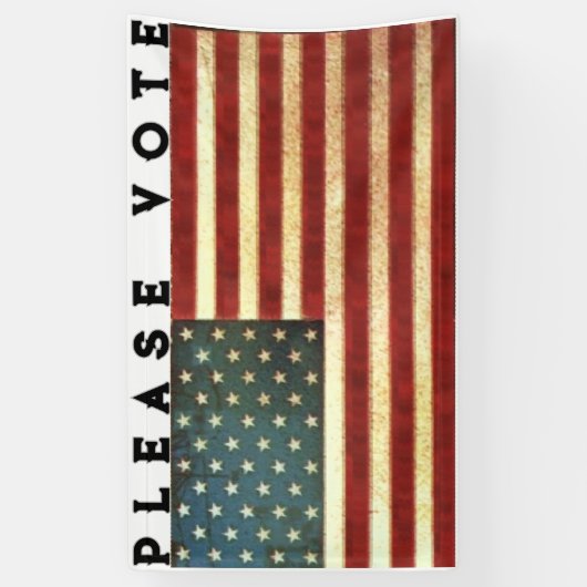 Amerikaanse vlag stemming spandoek (Verticaal)