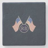 Amerikaanse vlag stenen onderzetter (Voorkant)