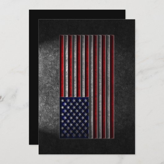 Amerikaanse vlag stenen textuur kaart (Voorkant / Achterkant)