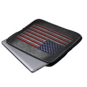 Amerikaanse vlag stenen textuur laptop sleeve (Voorkant onderkant)