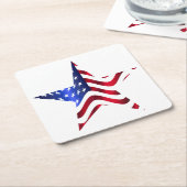 Amerikaanse vlag, Ster 4 juli Onderzetter (Schuin)