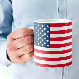 Amerikaanse vlag sterren en strepen patriottisch koffiemok