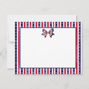 Amerikaanse vlag sterren rand 4 juli notitiekaartje
