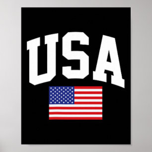 Amerikaanse vlag sterren strepen 4 juli patriottis poster